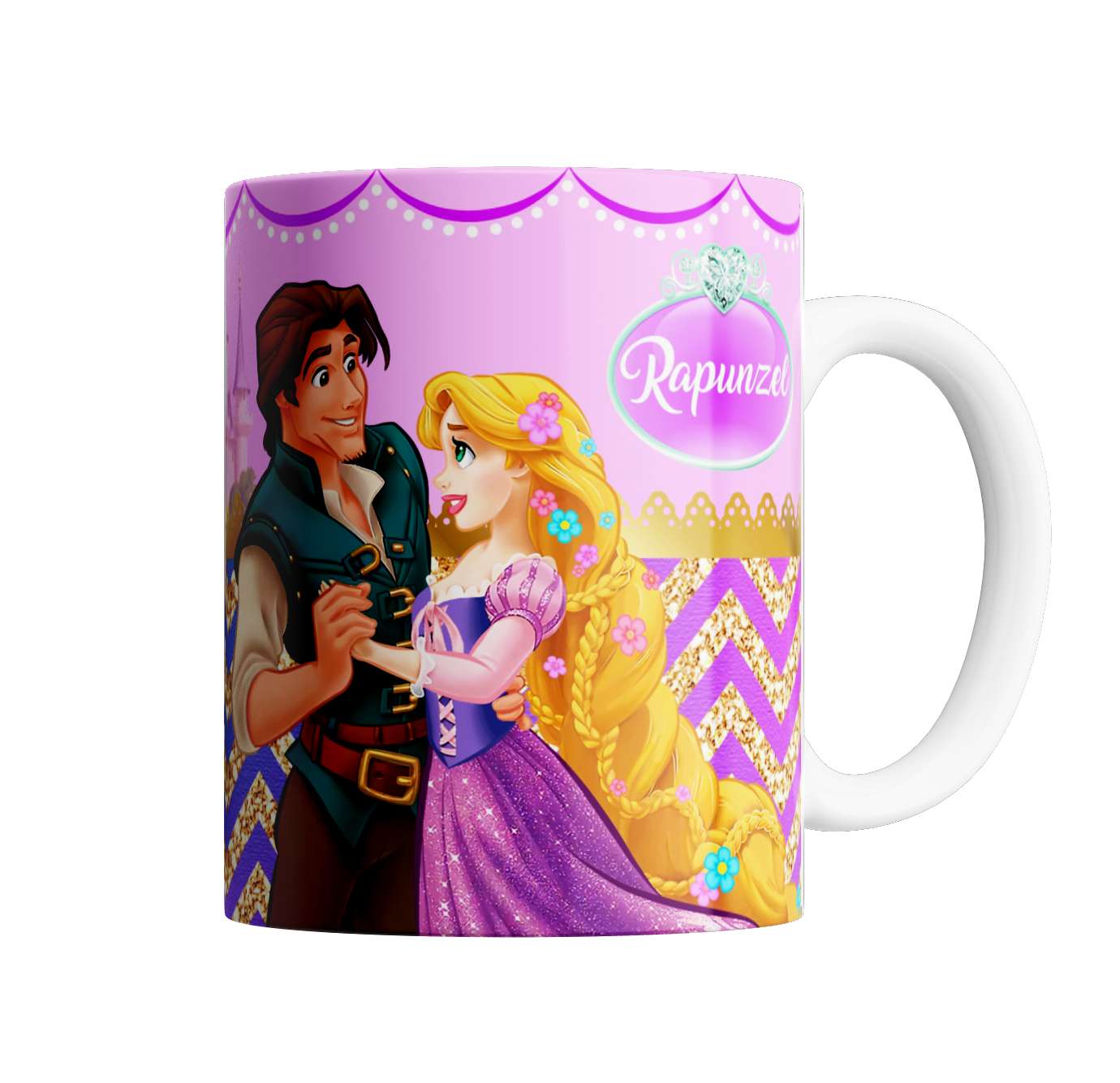 Taza para colorear - Rapunzel #3 - Filú Tienda Friki